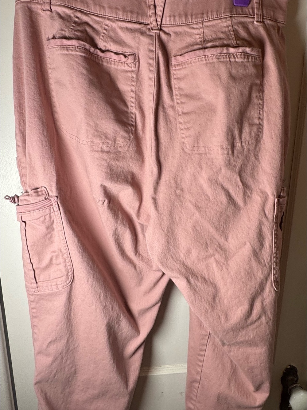 Democracy Ab Solution Pink Cargo Jogger Pants Women’s 20W Stretch Utility - Picture 5 of 5